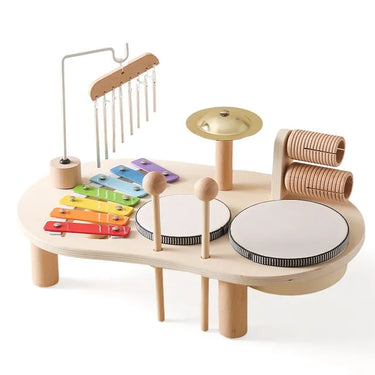 Educational Wooden Music Table – Complete Instrument Set for Toddlers, from 3 years old